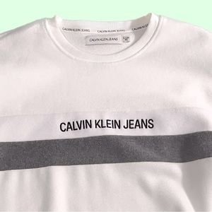 White Calvin Klein Crewneck